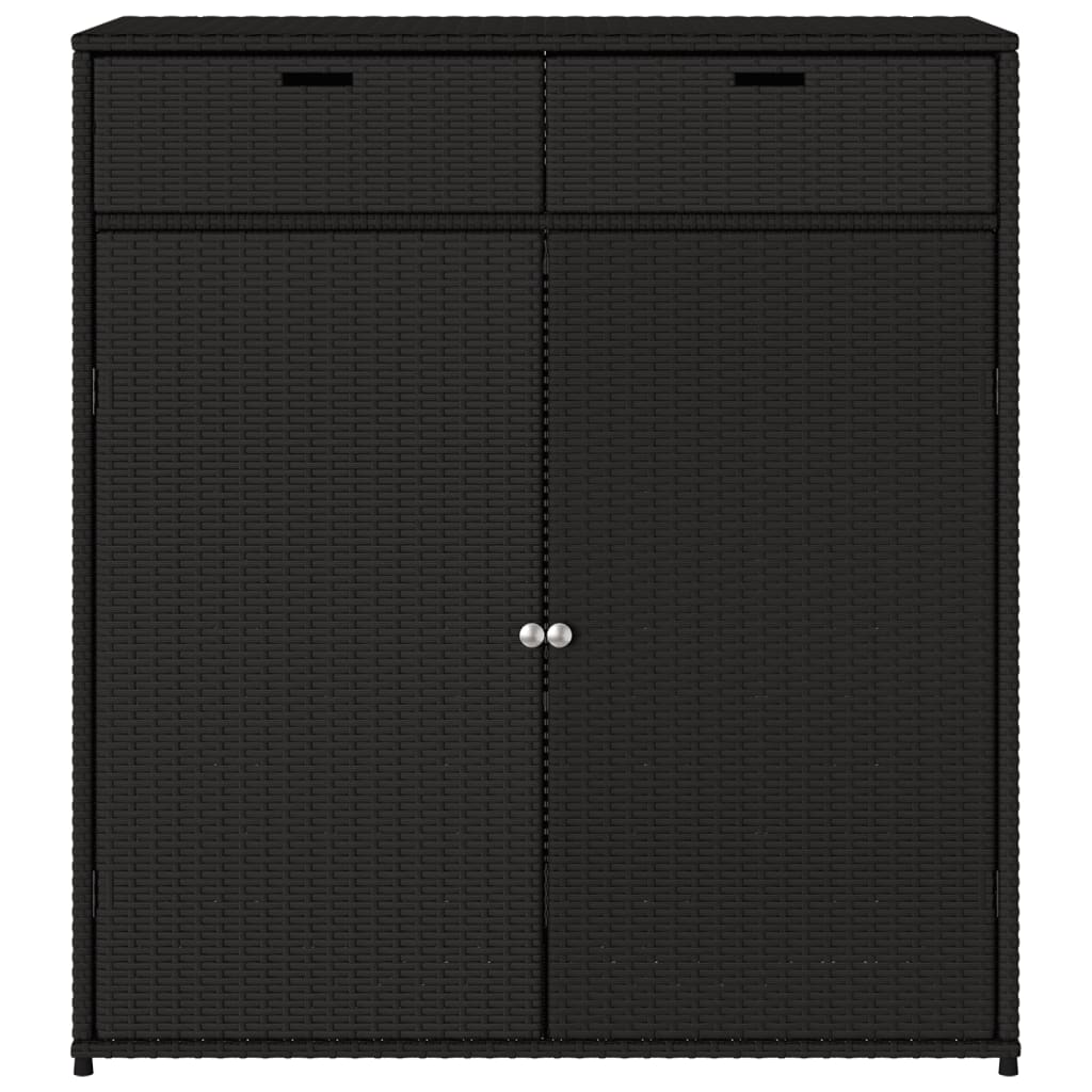Putekasse svart 105x55x113 cm polyrotting