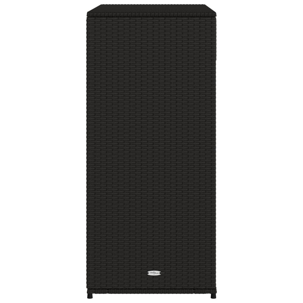 Putekasse svart 105x55x113 cm polyrotting