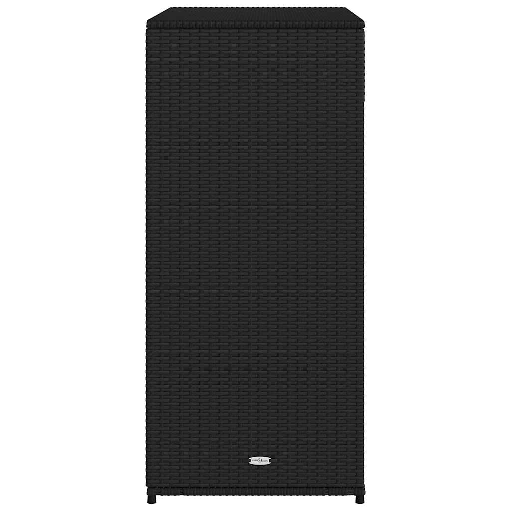Putekasse svart 105x55x113 cm polyrotting