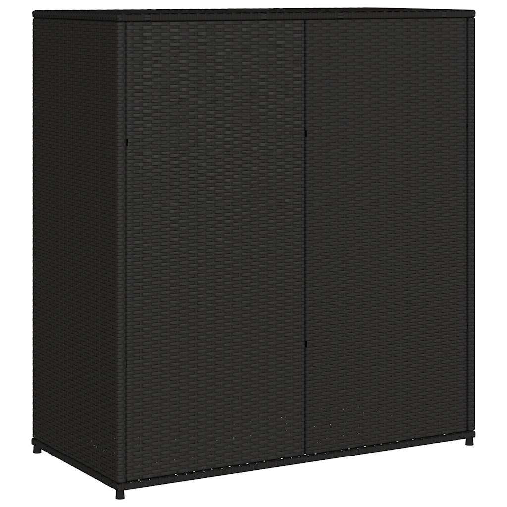 Putekasse svart 105x55x113 cm polyrotting