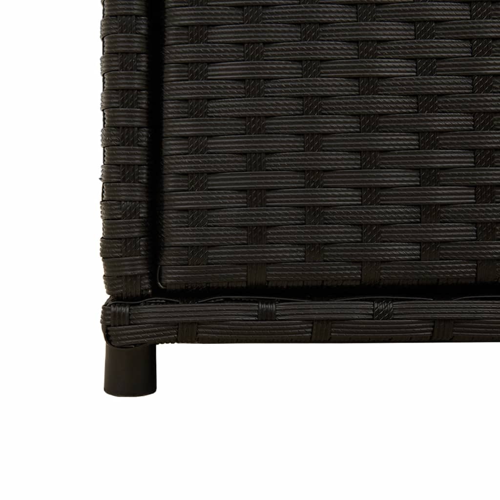 Putekasse svart 105x55x113 cm polyrotting