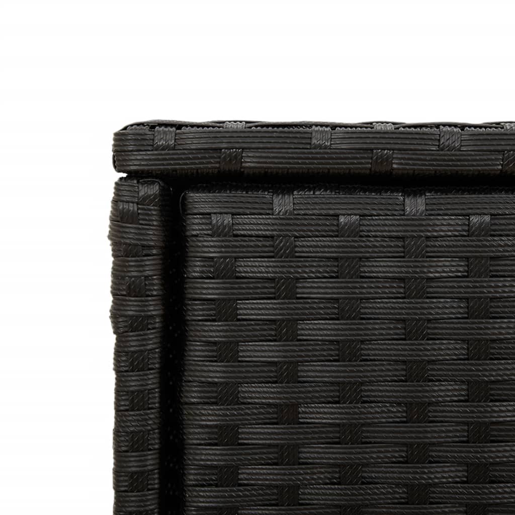 Putekasse svart 105x55x113 cm polyrotting