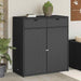Putekasse svart 105x55x113 cm polyrotting