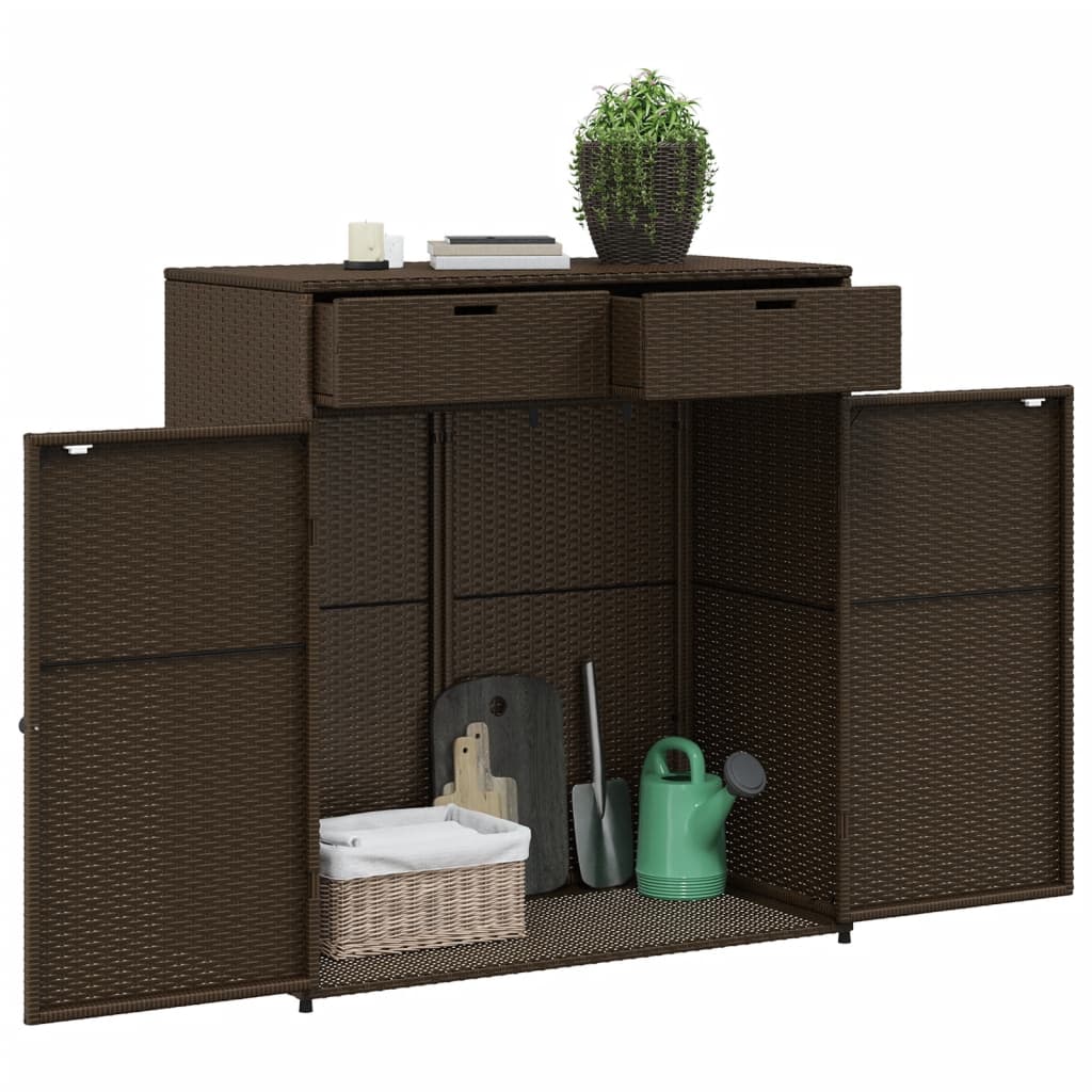 Putekasse brun 105x55x113 cm polyrotting
