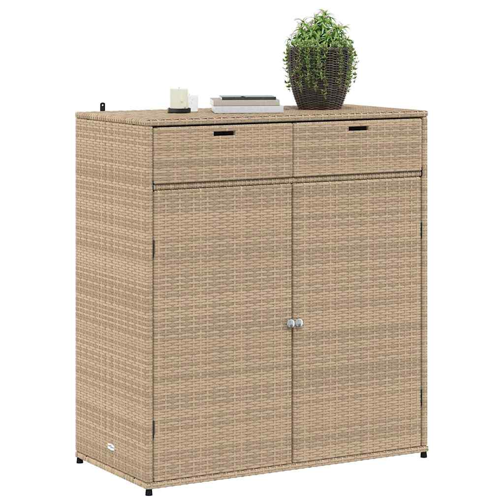 Putekasse beige 105x55x113 cm polyrotting