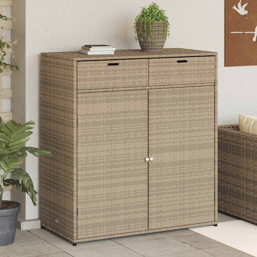 Putekasse beige 105x55x113 cm polyrotting