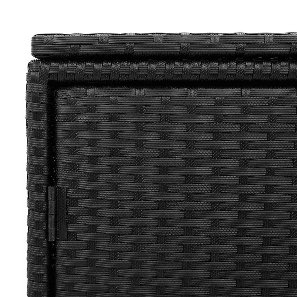 Putekasse svart 110x55x60,5 cm polyrotting