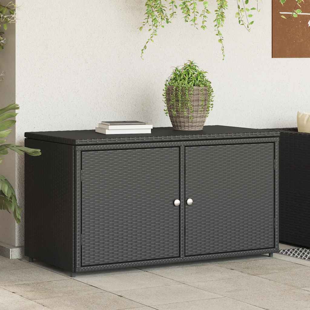 Putekasse svart 110x55x60,5 cm polyrotting