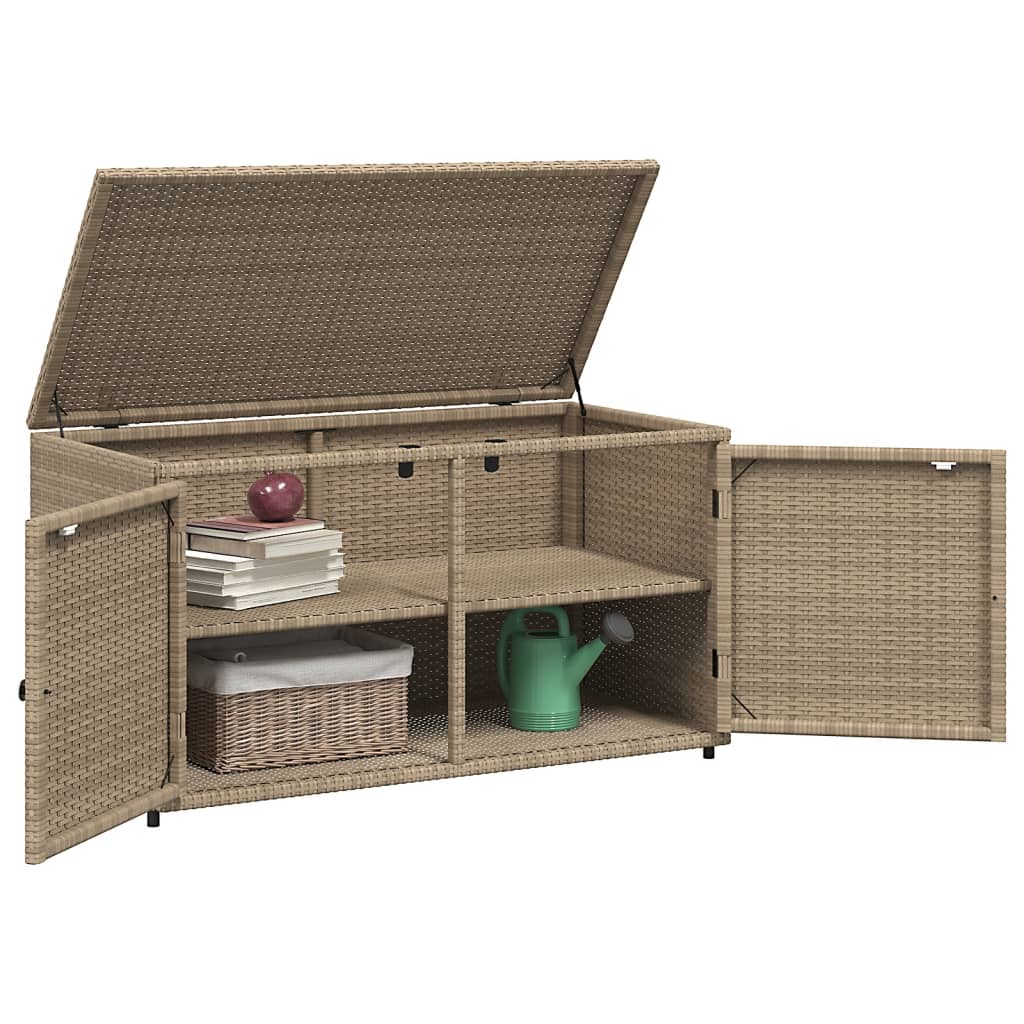 Putekasse beige 110x55x60,5 cm polyrotting