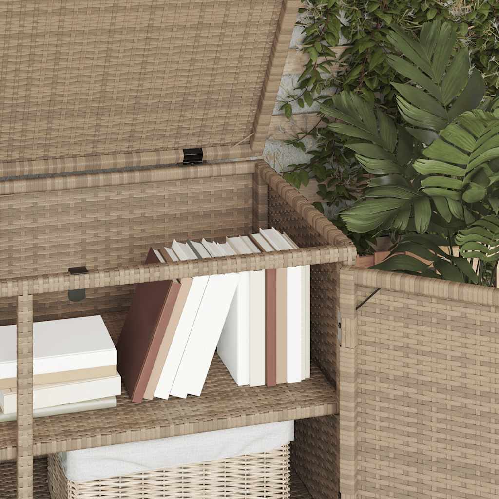 Putekasse beige 110x55x60,5 cm polyrotting