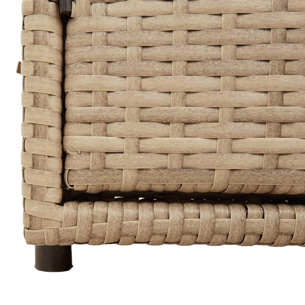 Putekasse beige 110x55x60,5 cm polyrotting