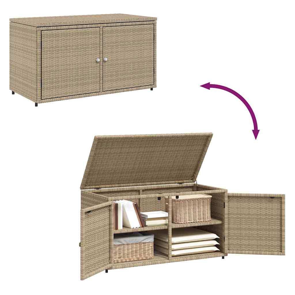 Putekasse beige 110x55x60,5 cm polyrotting