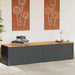 Putekasse svart 220x50x54 cm polyrotting akasie