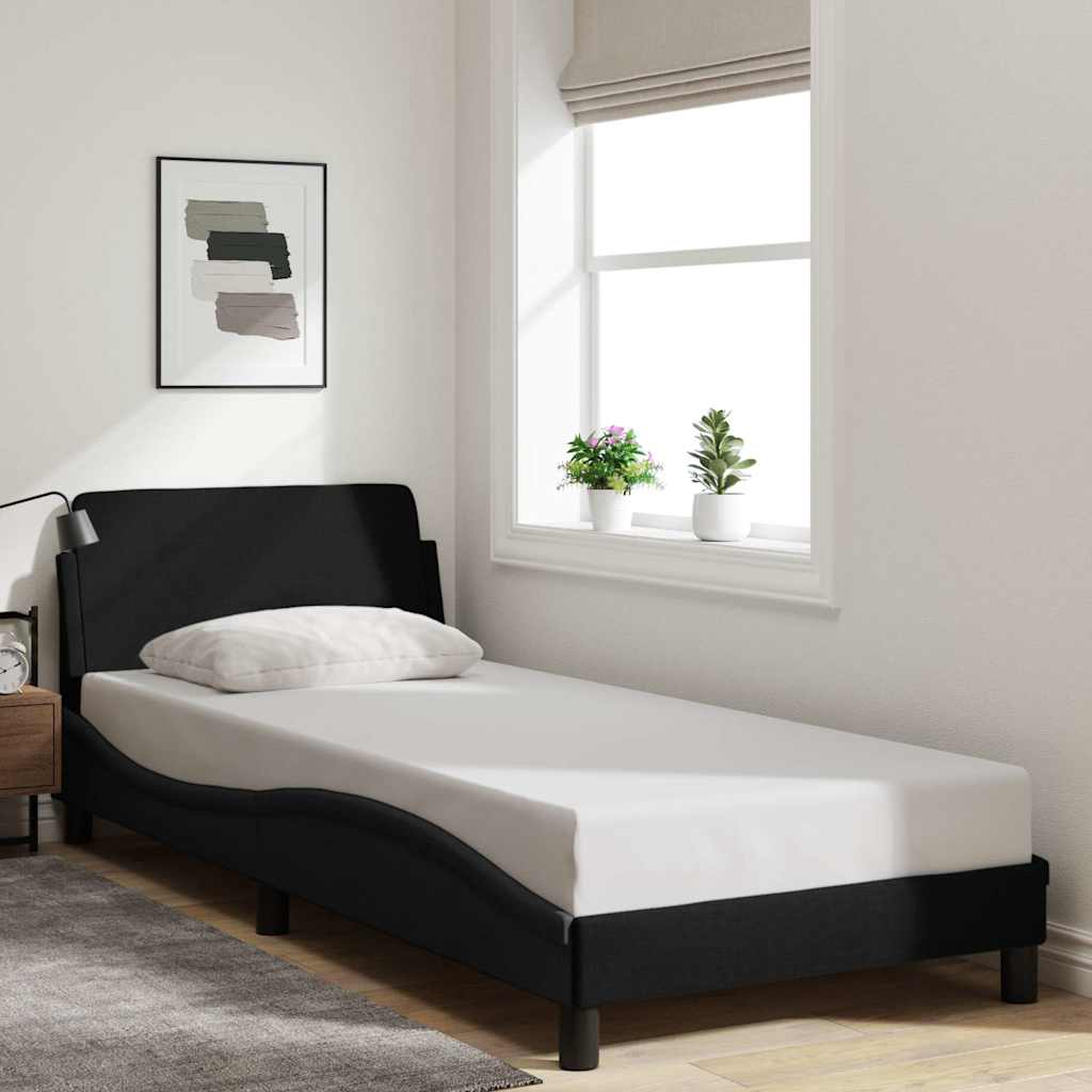 Sengeramme Dover svart 90x190 cm stoff