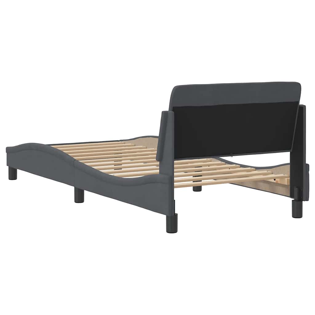 Sengeramme Dover mørkegrå 90x190 cm fløyel