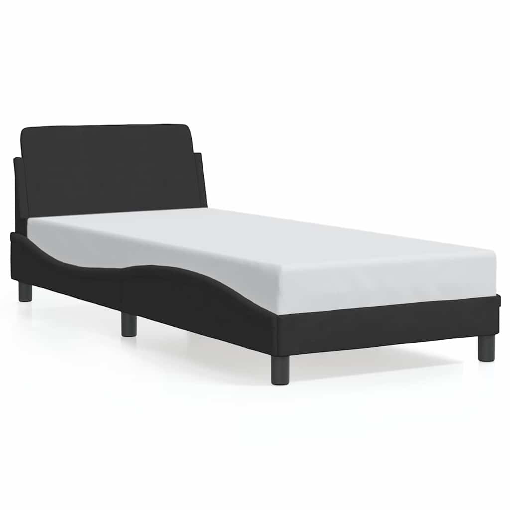 Sengeramme Dover svart 90x190 cm fløyel