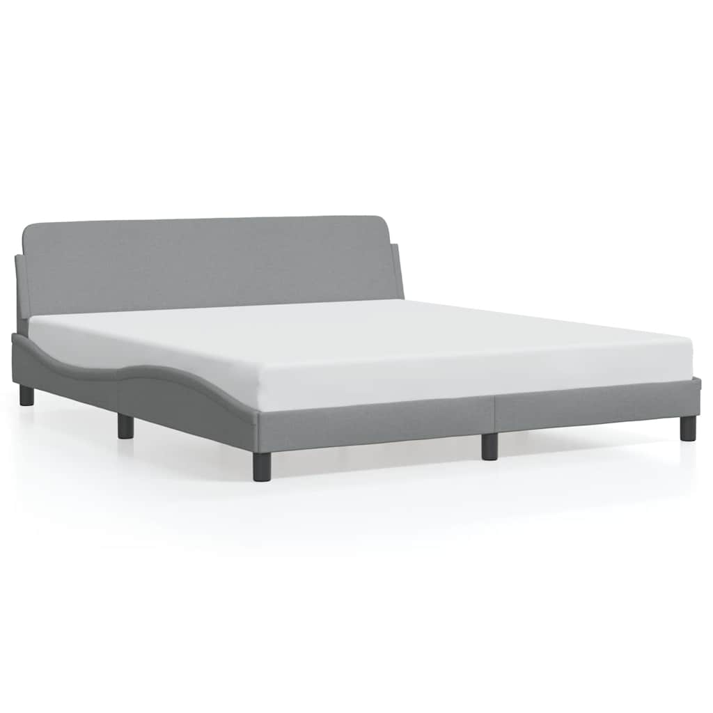 Sengeramme Dover lysegrå 180x200 cm stoff