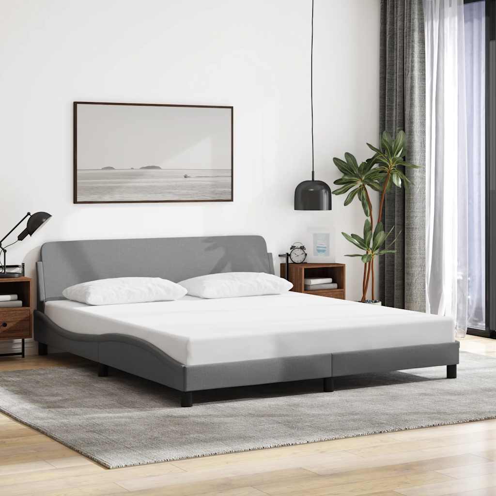 Sengeramme Dover lysegrå 180x200 cm stoff