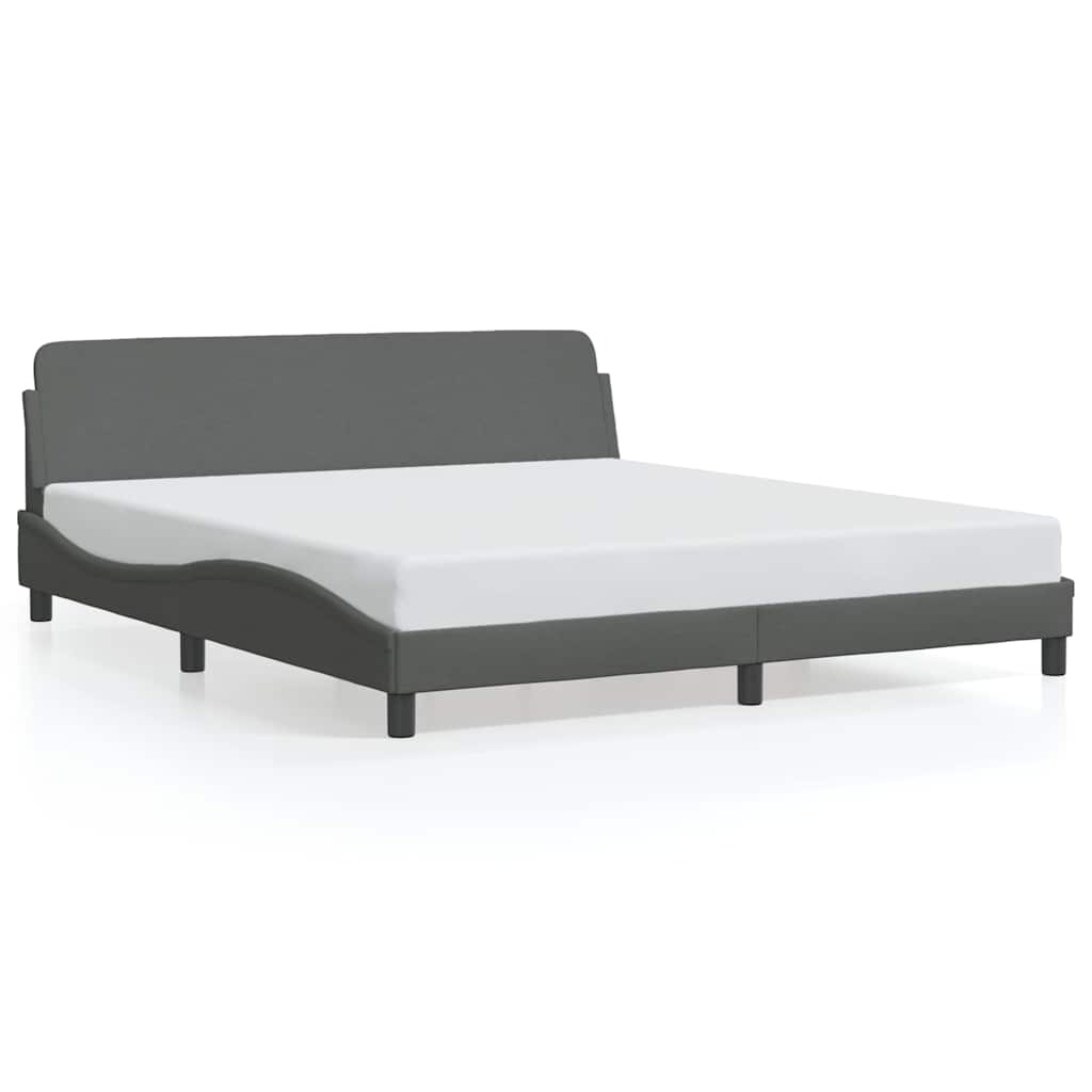 Sengeramme Dover mørkegrå 180x200 cm stoff