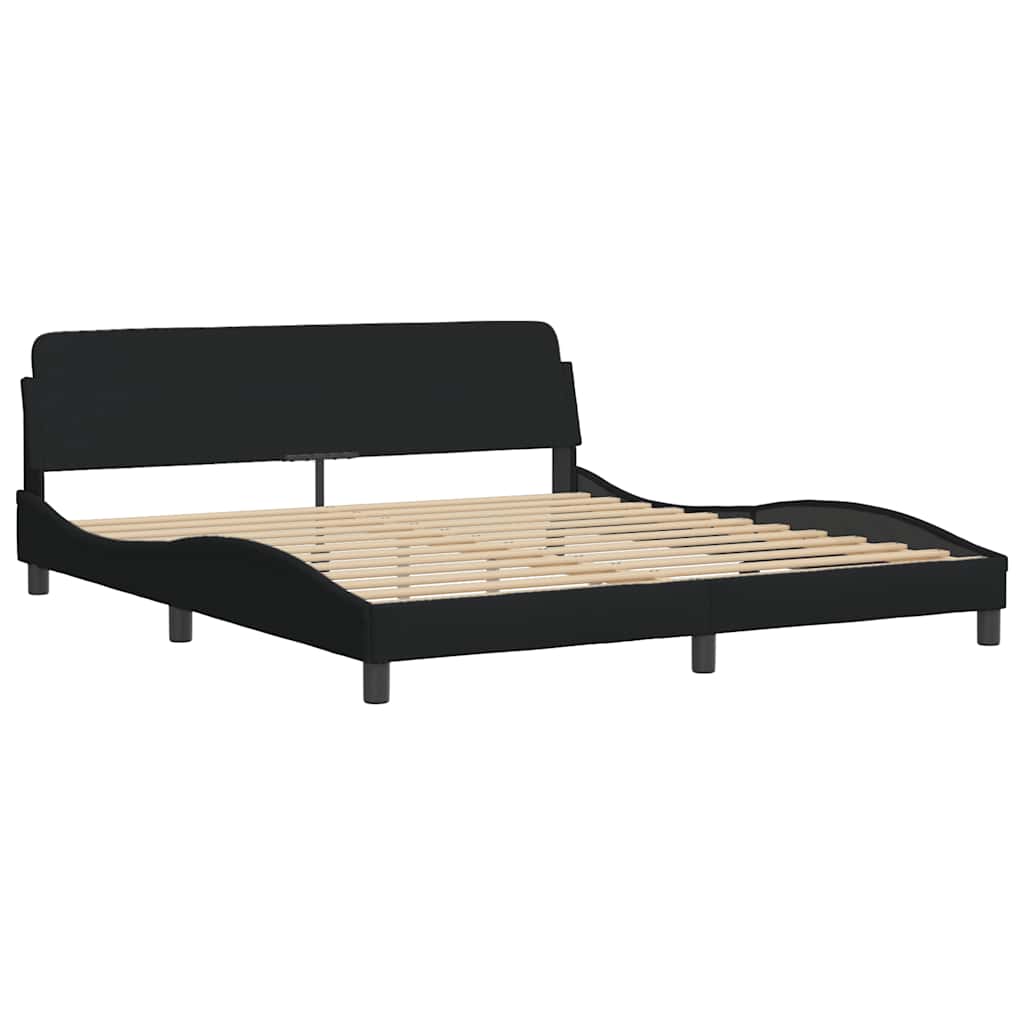 Sengeramme Dover svart 180x200 cm stoff
