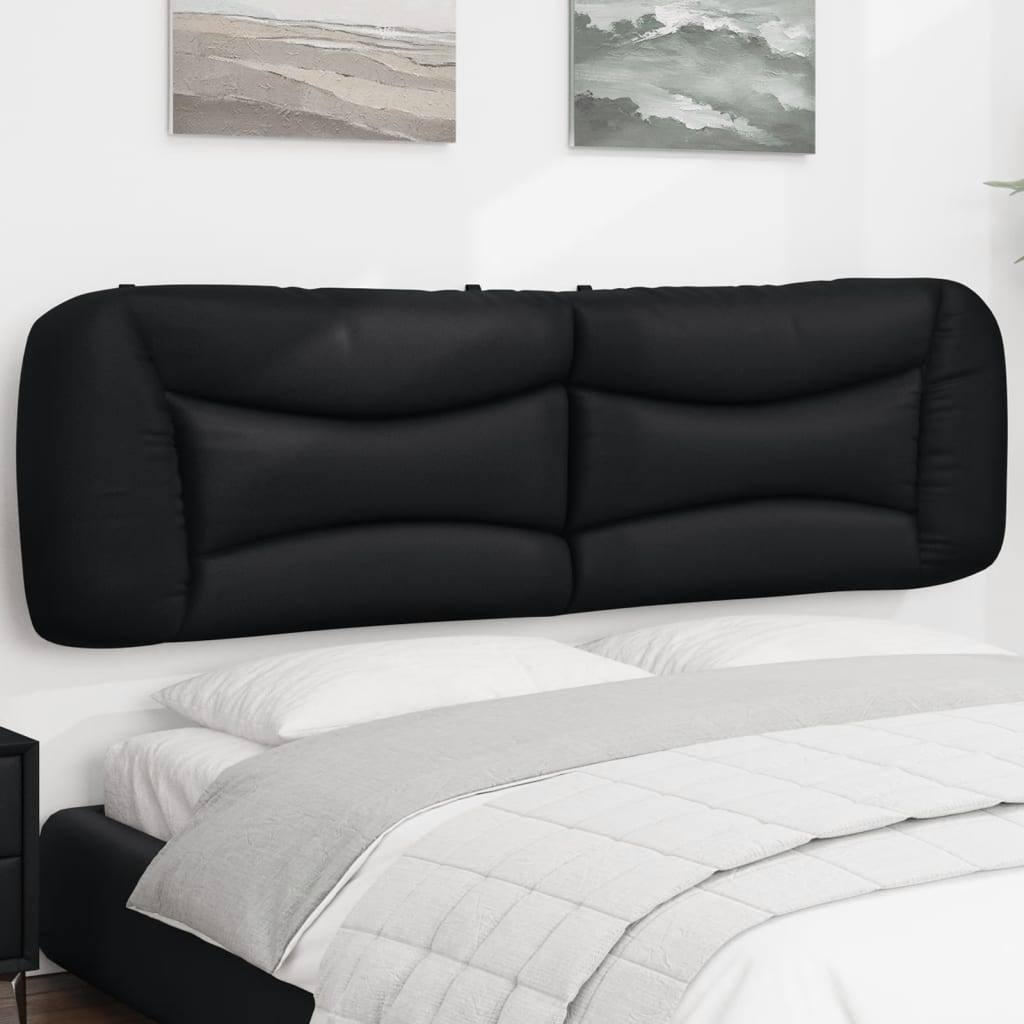 Pute for hodegavl svart 180 cm kunstlær