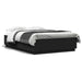 Sengeramme med LED uten Madrass Sort 150x200 cm