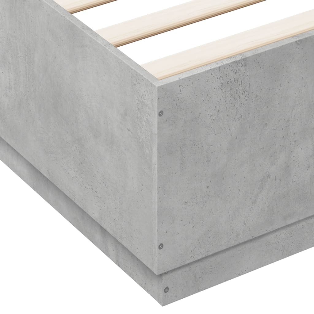 Sengeramme betonggrå 160x200 cm konstruert tre
