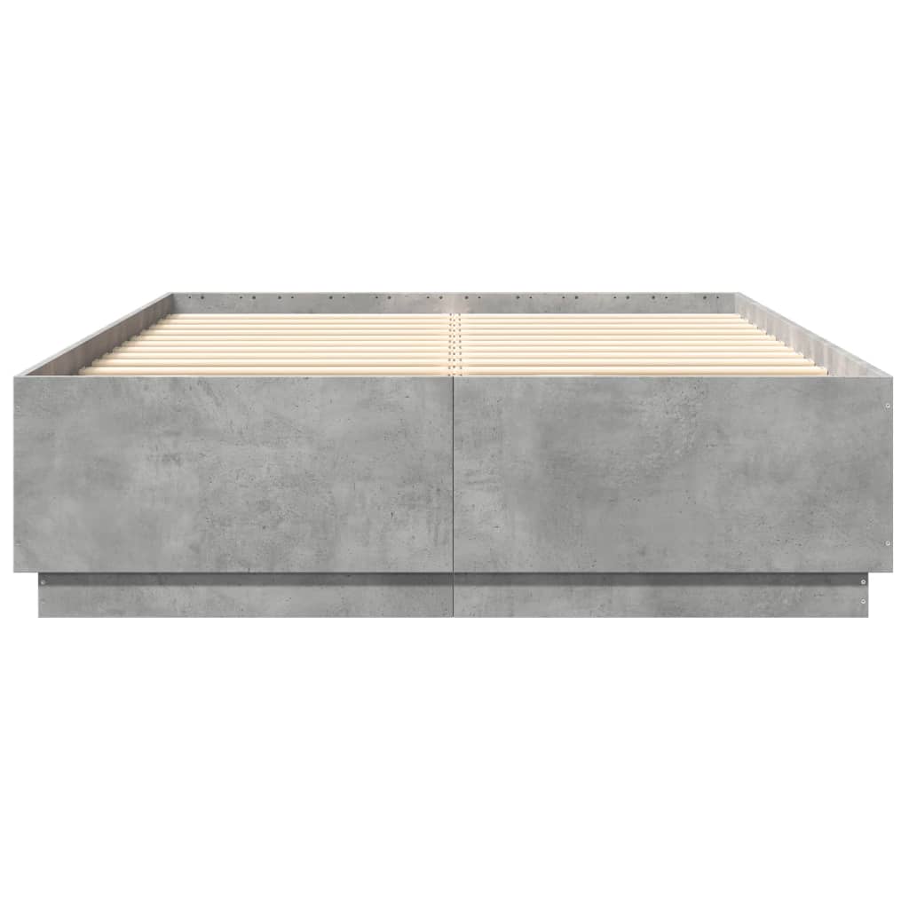 Sengeramme betonggrå 120x200 cm konstruert tre