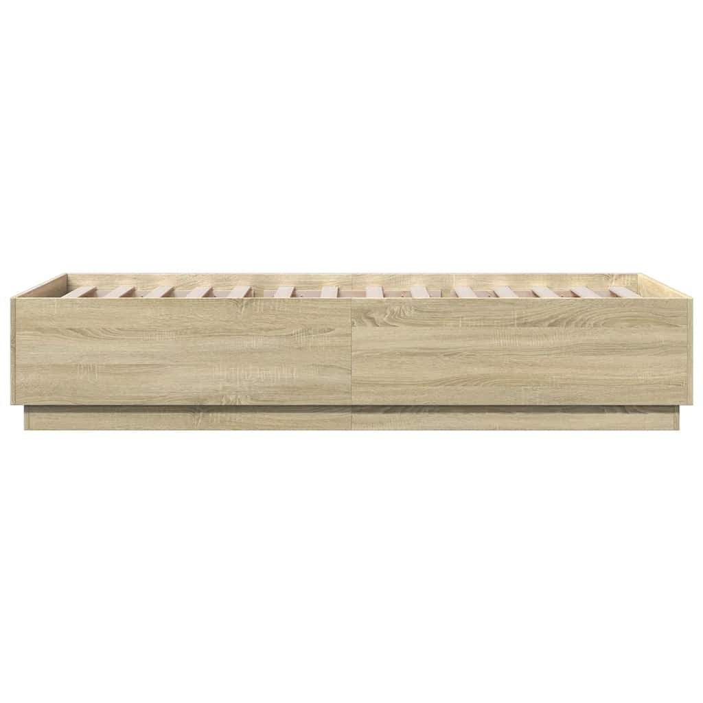 Sengeramme sonoma eik 100x200 cm konstruert tre