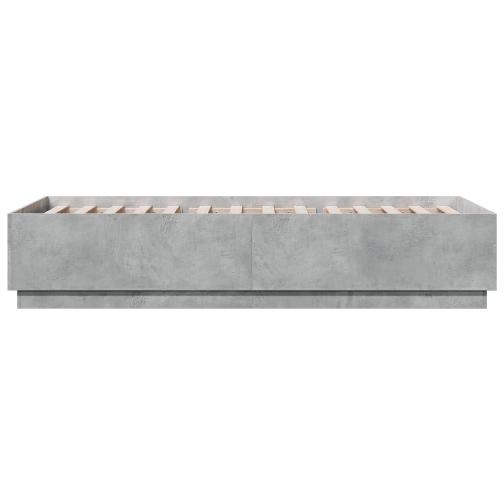 Sengeramme betonggrå 100x200 cm konstruert tre