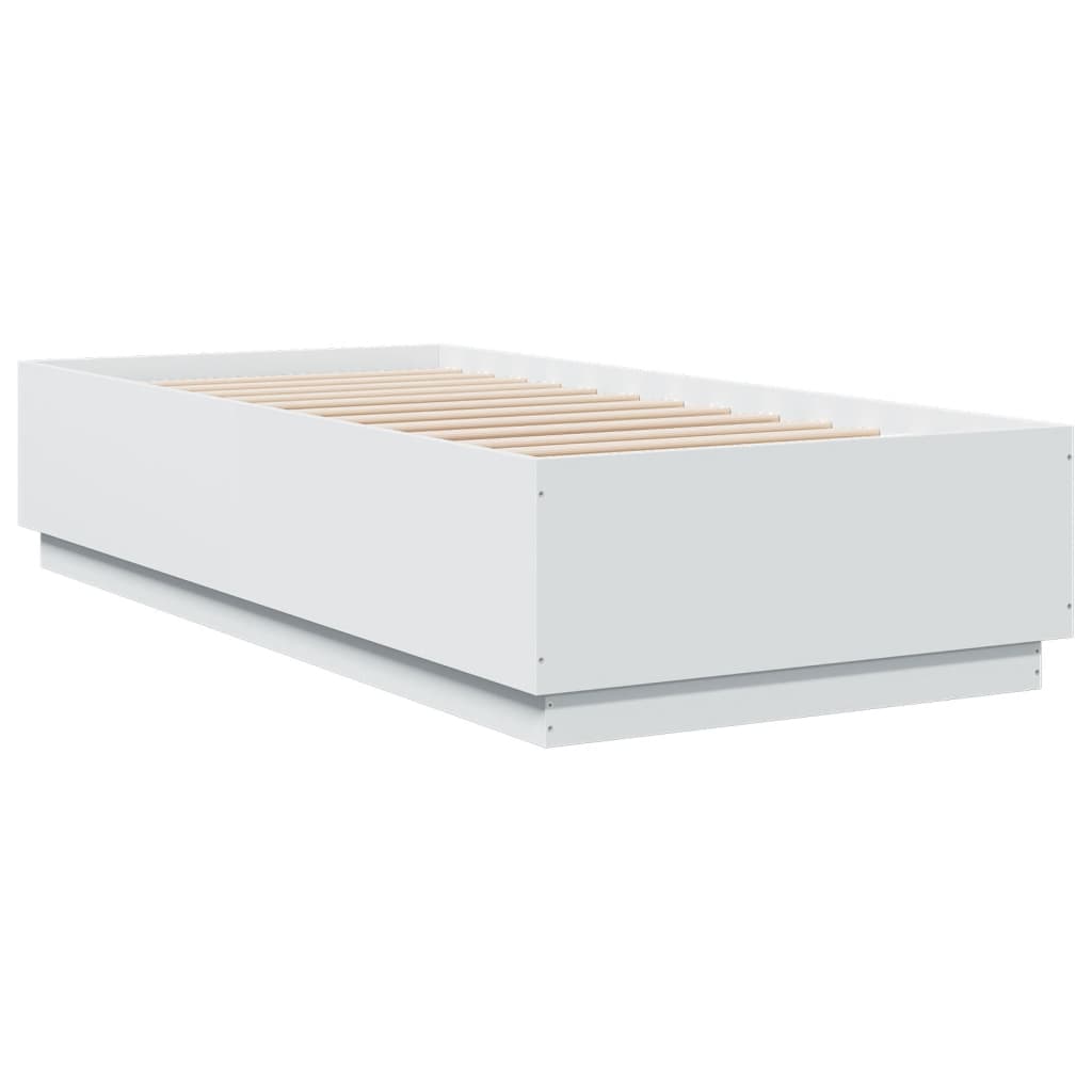 Sengeramme hvit 90x200 cm konstruert tre