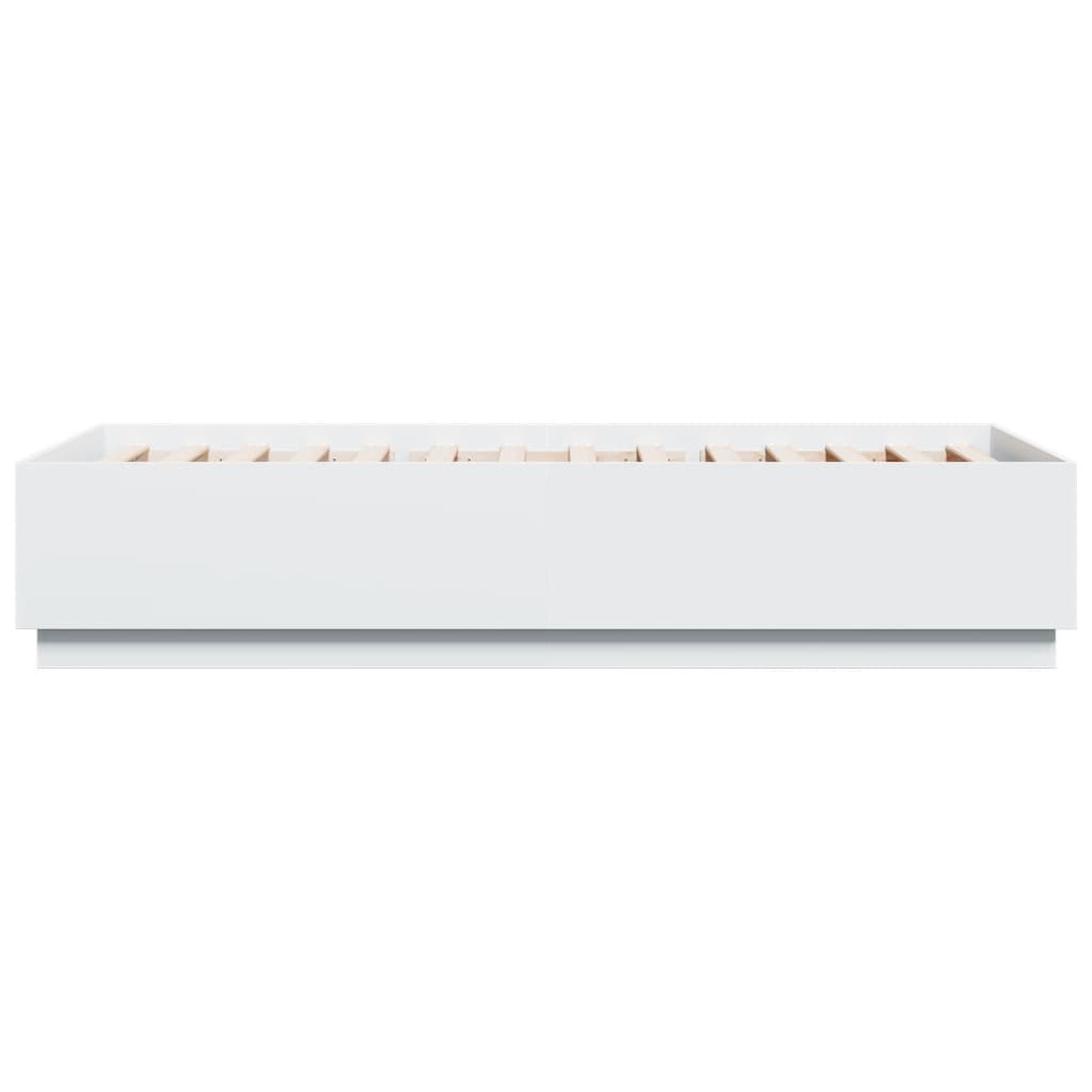 Sengeramme hvit 90x200 cm konstruert tre