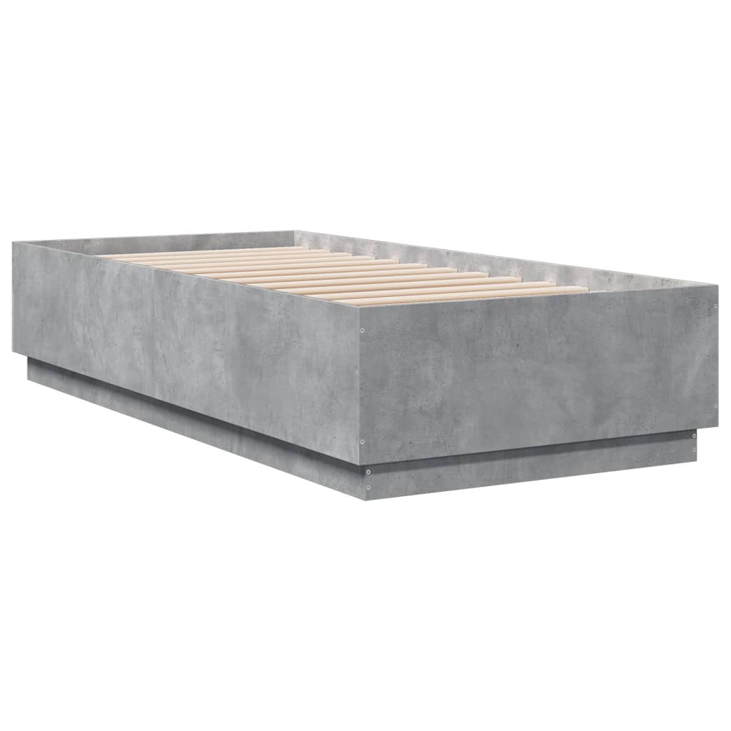 Sengeramme betonggrå 90x200 cm konstruert tre