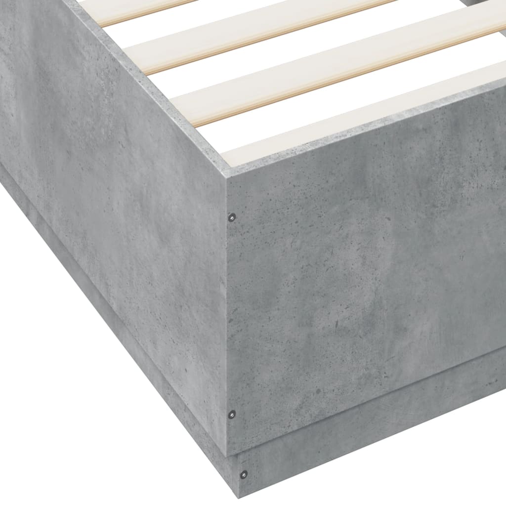 Sengeramme betonggrå 90x200 cm konstruert tre
