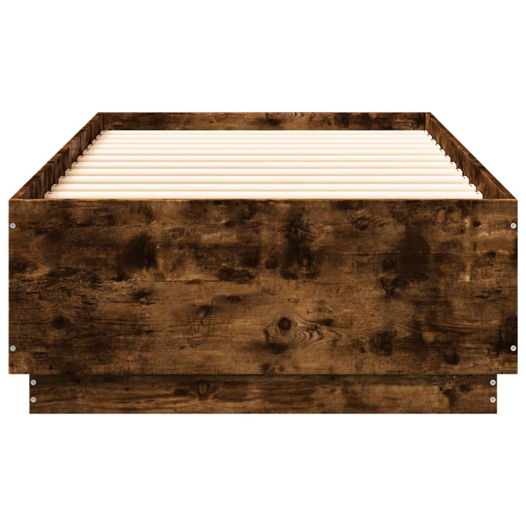Sengeramme røkt eik 90x200 cm konstruert tre