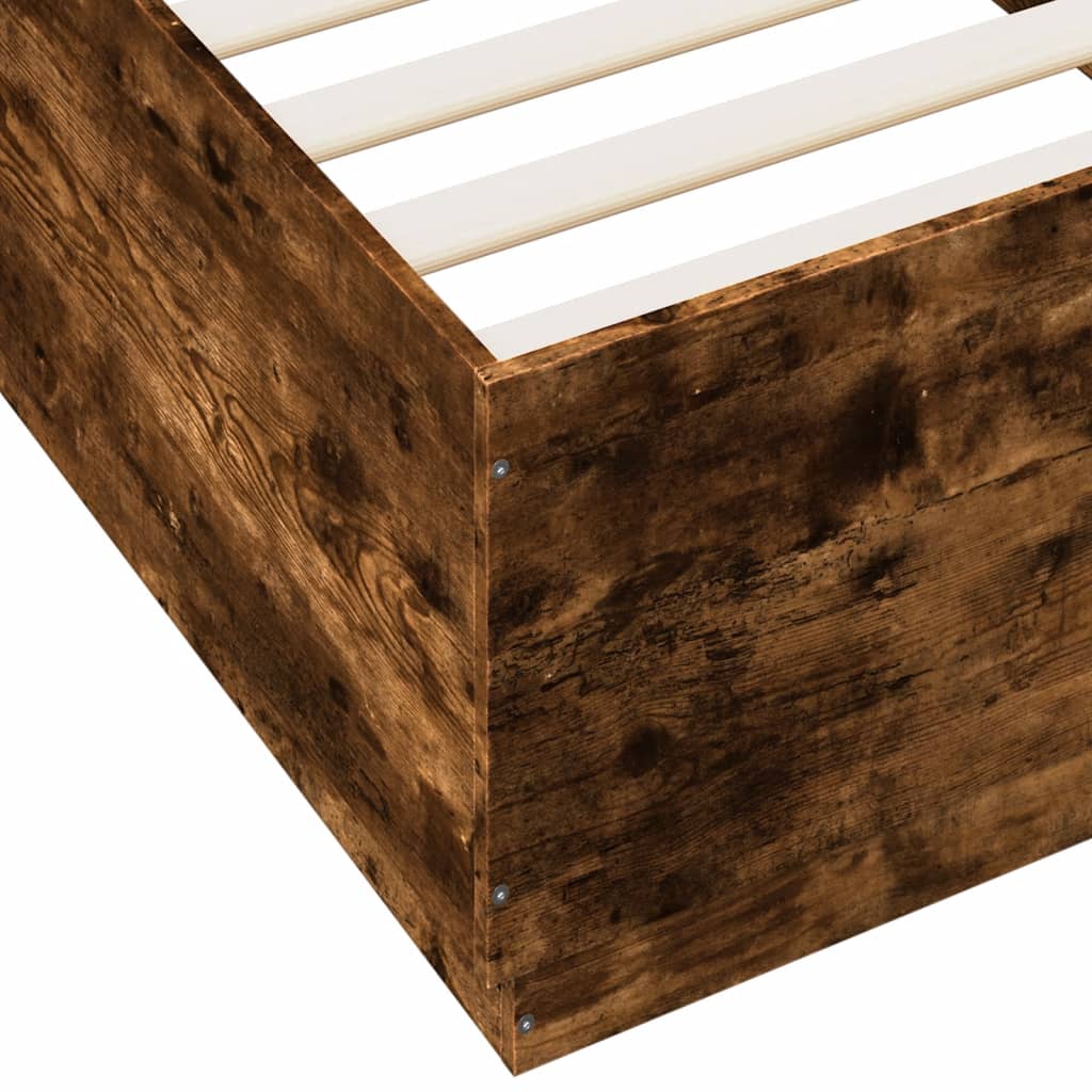 Sengeramme røkt eik 90x200 cm konstruert tre