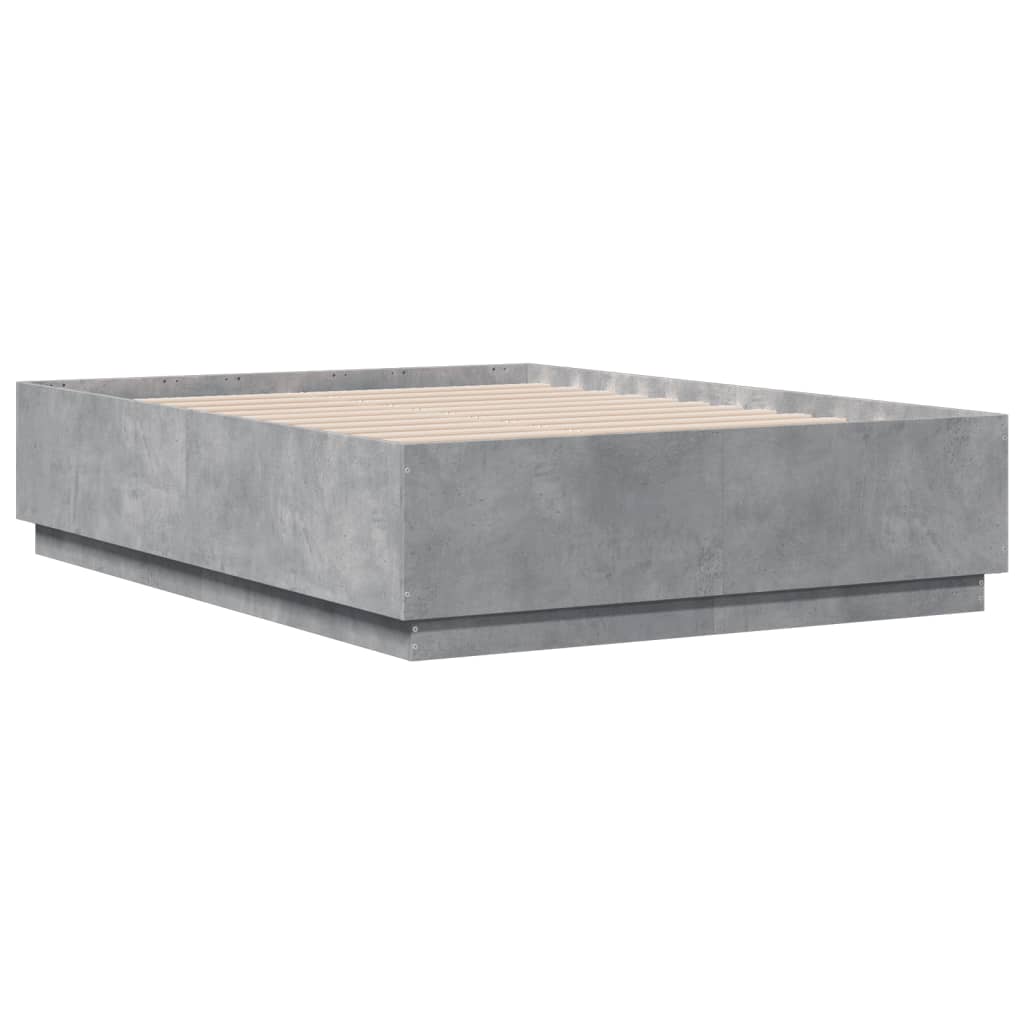 Sengeramme betonggrå 140x190 cm konstruert tre