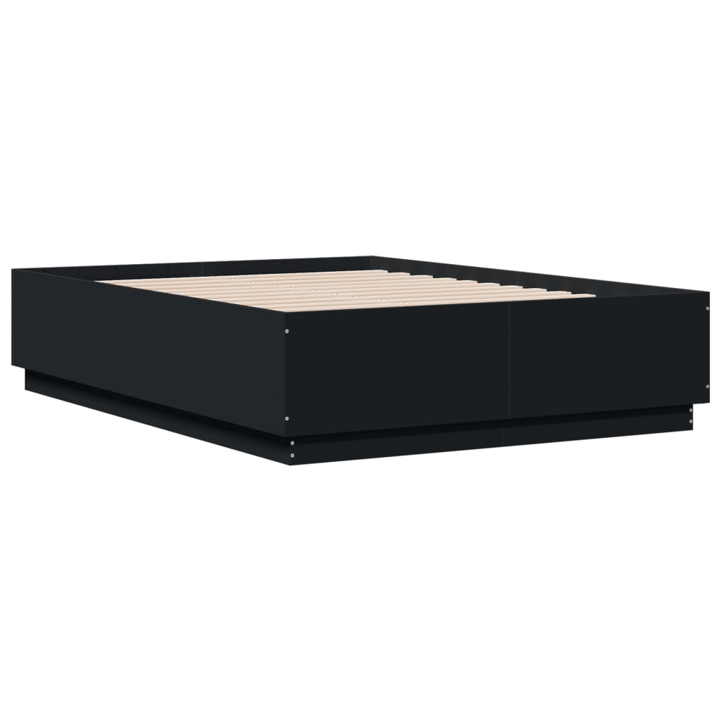 Sengeramme svart 135x190 cm konstruert tre