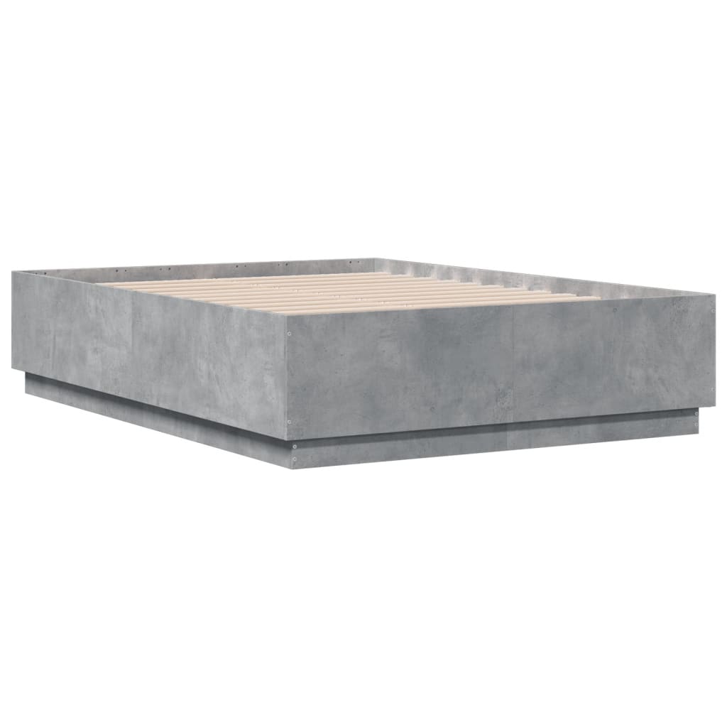 Sengeramme betonggrå 135x190 cm konstruert tre