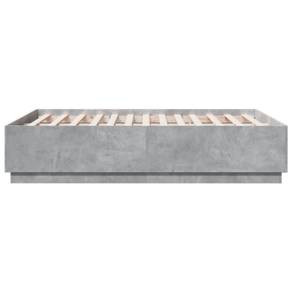 Sengeramme betonggrå 135x190 cm konstruert tre