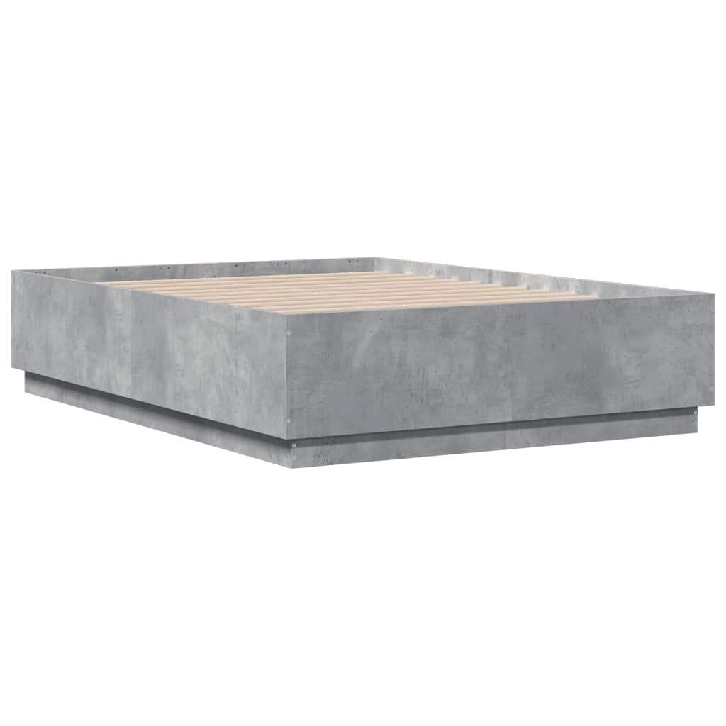 Sengeramme betonggrå 135x190 cm konstruert tre