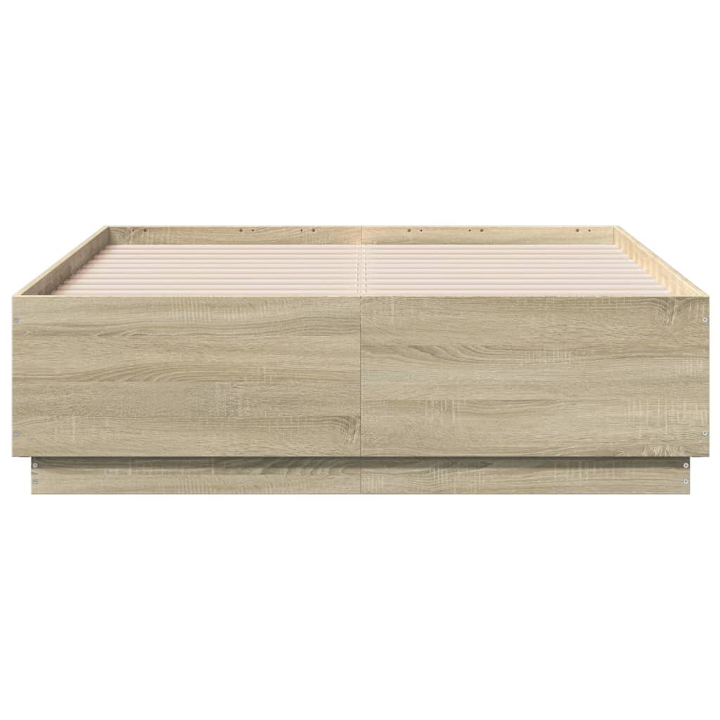 Sengeramme sonoma eik 120x190 cm konstruert tre