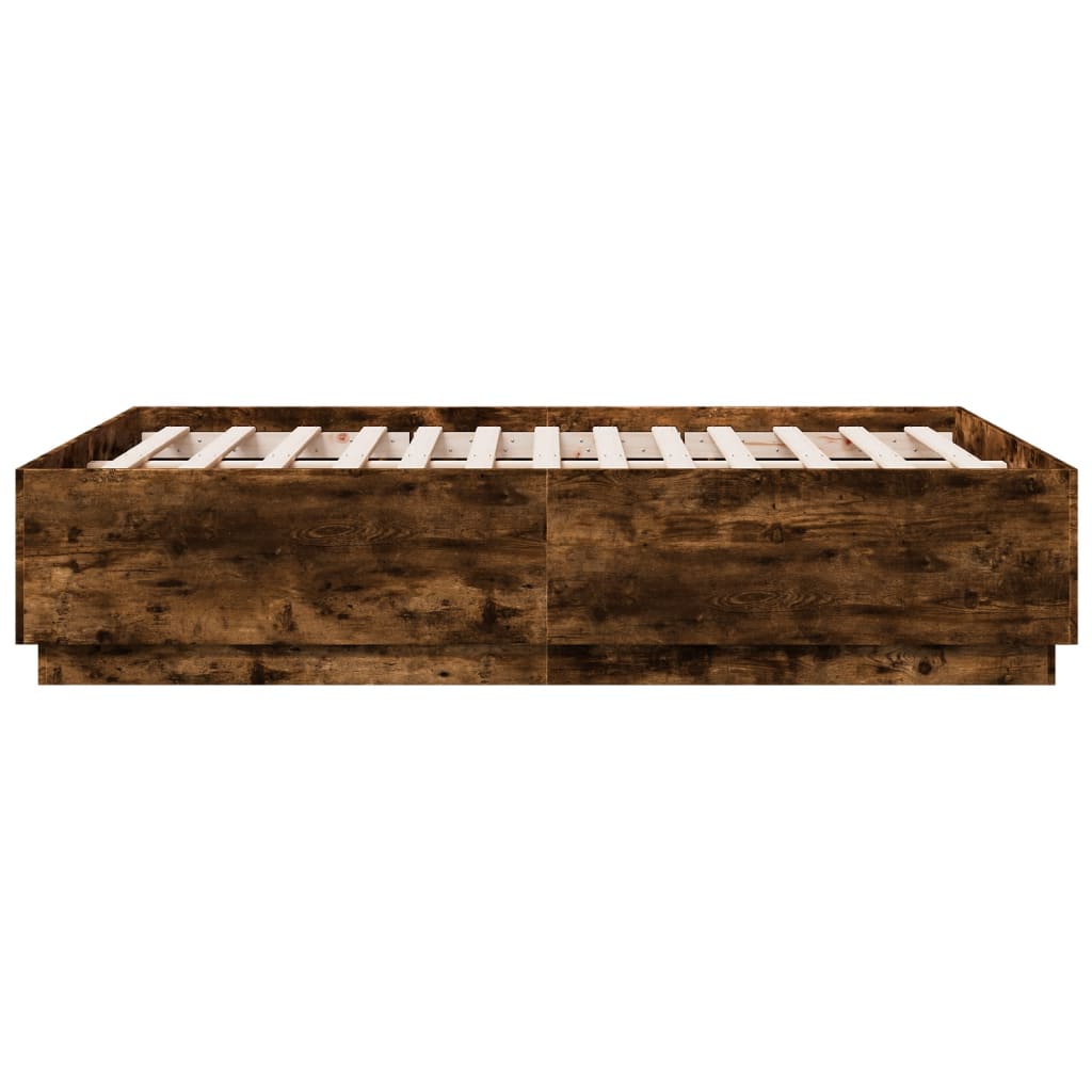 Sengeramme røkt eik 120x190 cm konstruert tre