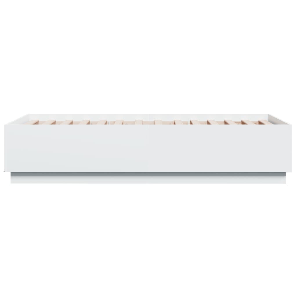 Sengeramme hvit 90x190 cm konstruert tre