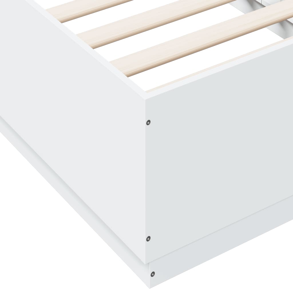 Sengeramme hvit 90x190 cm konstruert tre