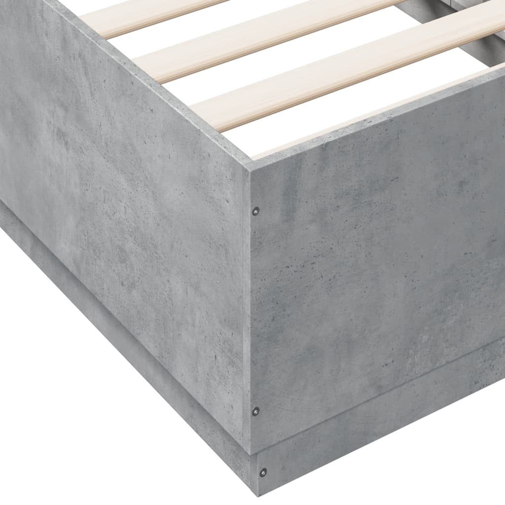 Sengeramme betonggrå 90x190 cm konstruert tre