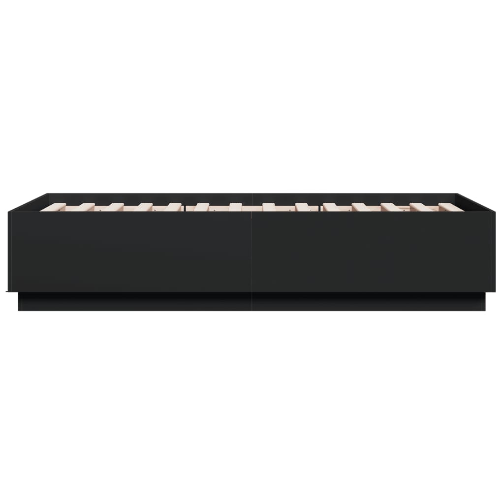 Sengeramme svart 75x190 cm konstruert tre