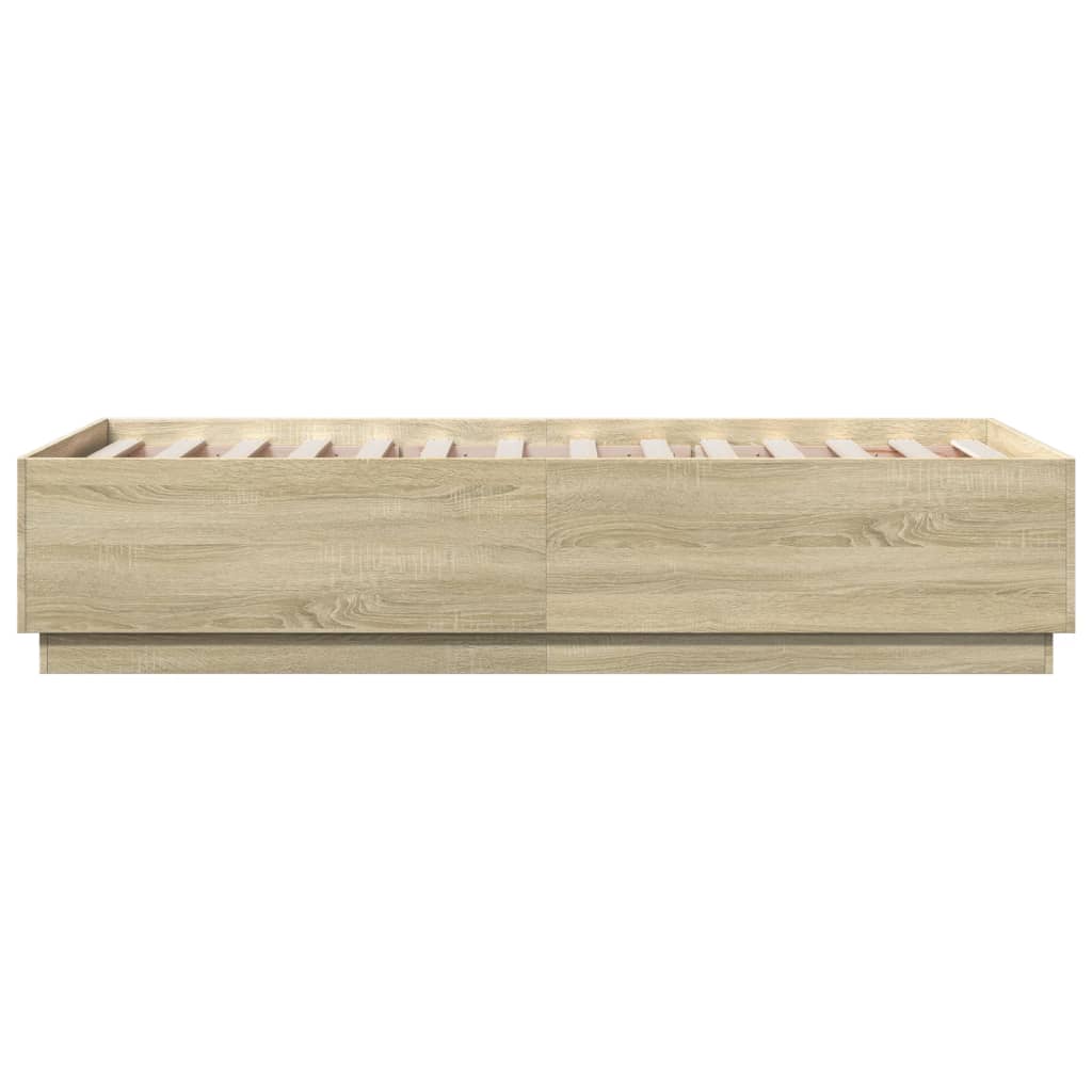 Sengeramme sonoma eik 75x190 cm konstruert tre