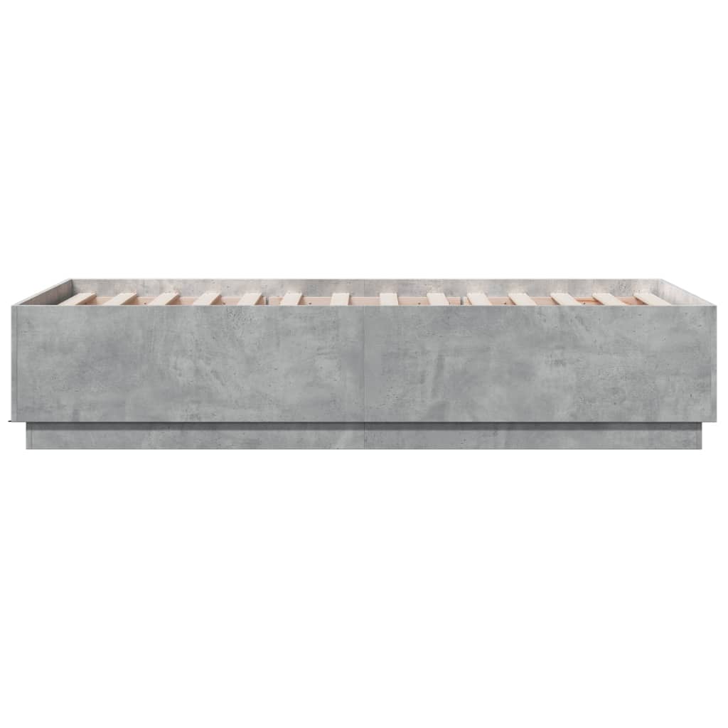 Sengeramme betonggrå 75x190 cm konstruert tre