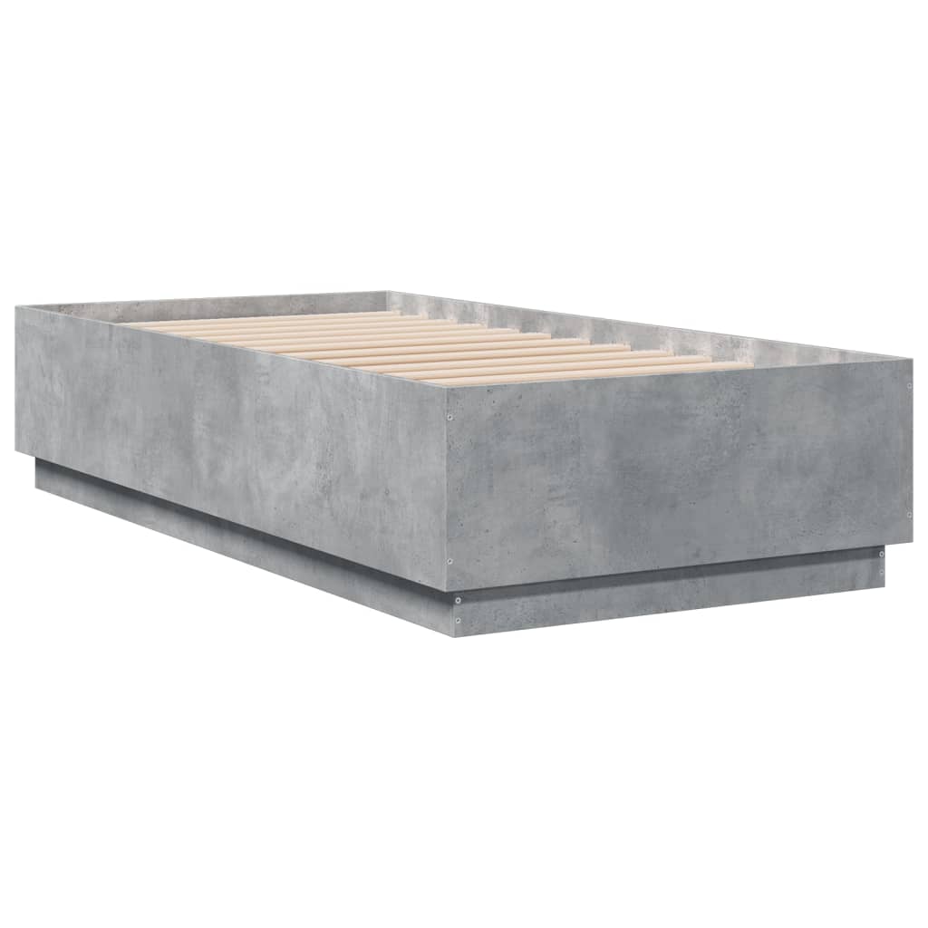 Sengeramme betonggrå 75x190 cm konstruert tre